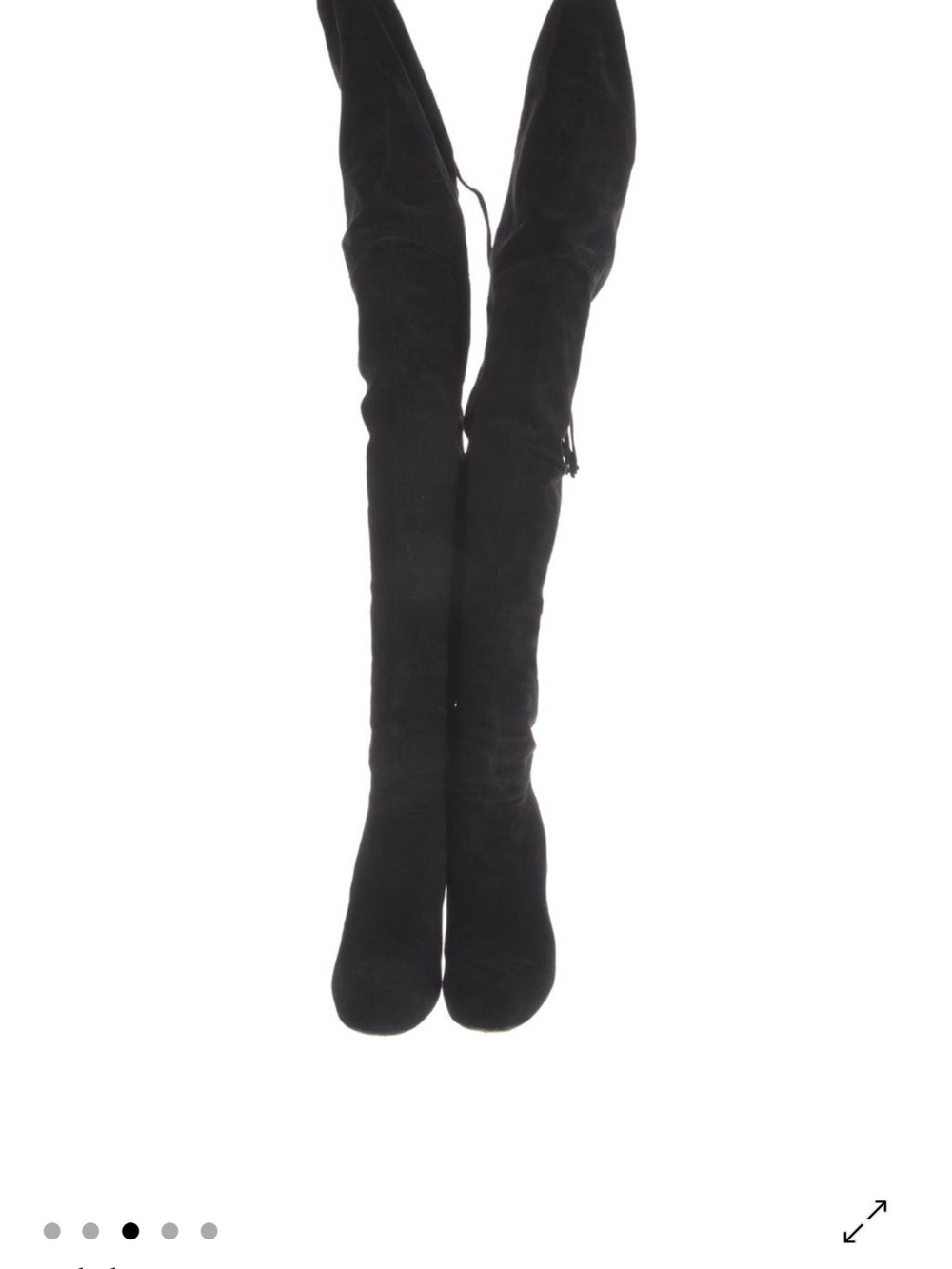 Chloe-Black Over-the-Knee Women's Boots - Classic Suede